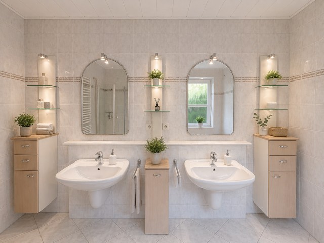 Bad im EG Einfamilienhaus L�hne