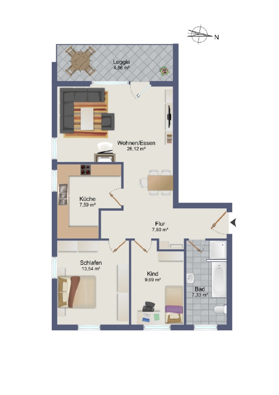 Grundriss Wohnung L�hne
