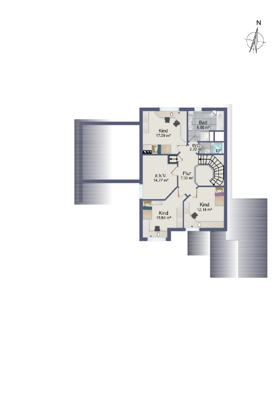 Obergeschoss Einfamilienhaus L�hne